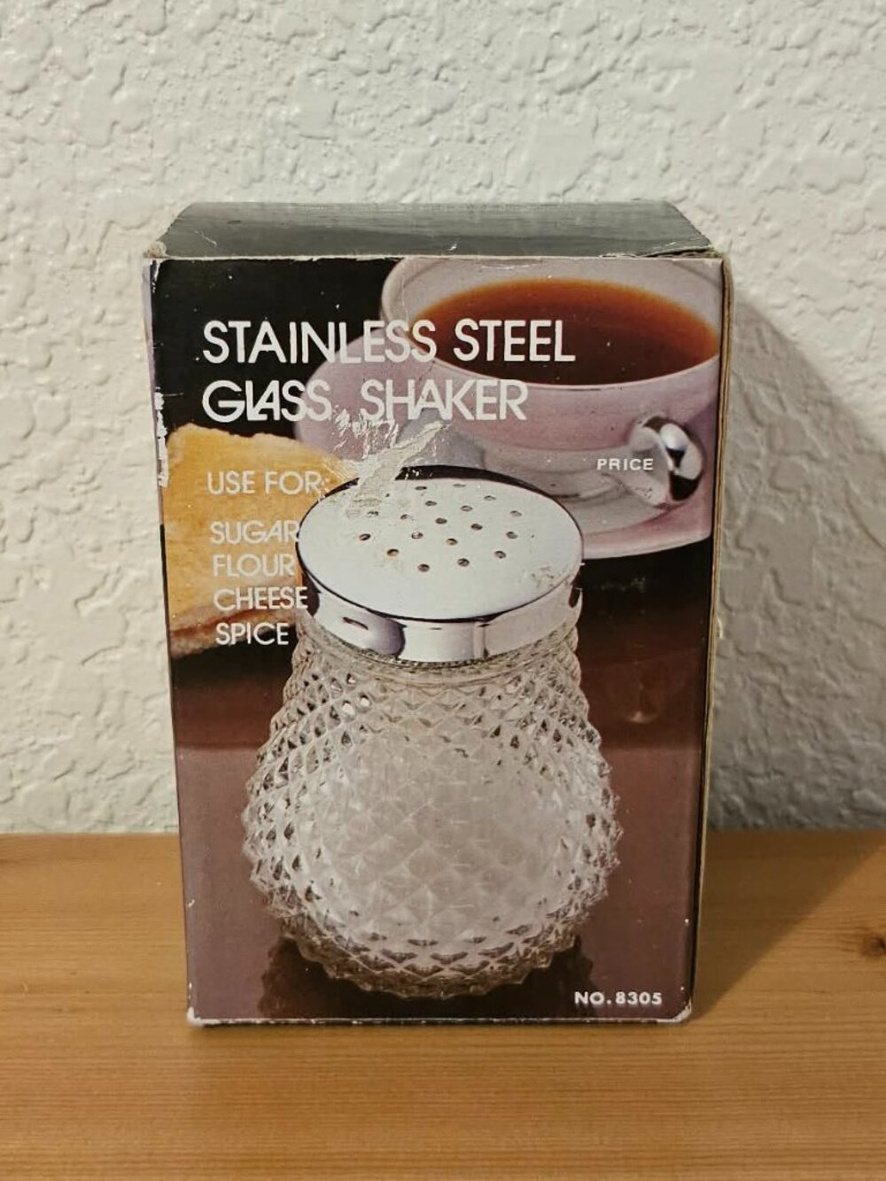 Vintage 1984 Stainless Steel Glass Shaker new in box